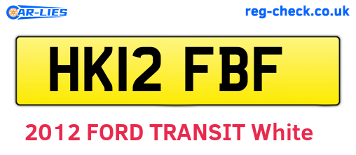 HK12FBF are the vehicle registration plates.
