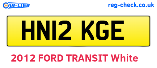 HN12KGE are the vehicle registration plates.