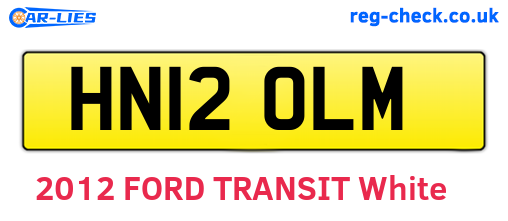 HN12OLM are the vehicle registration plates.