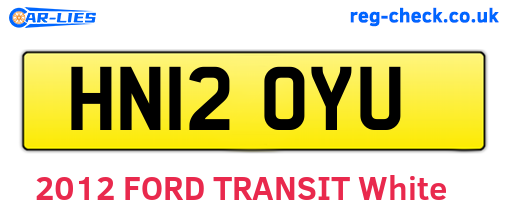 HN12OYU are the vehicle registration plates.