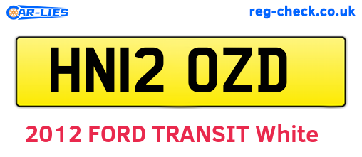 HN12OZD are the vehicle registration plates.