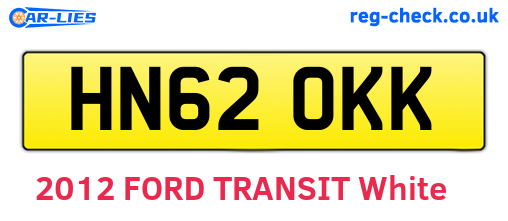 HN62OKK are the vehicle registration plates.