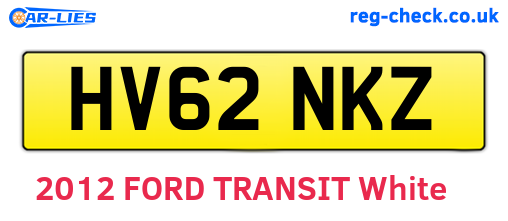 HV62NKZ are the vehicle registration plates.