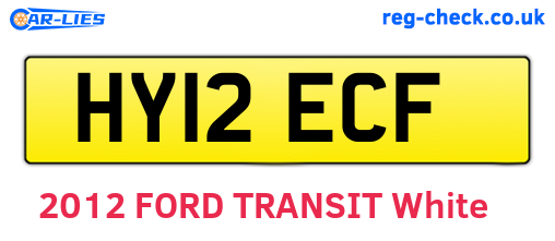 HY12ECF are the vehicle registration plates.
