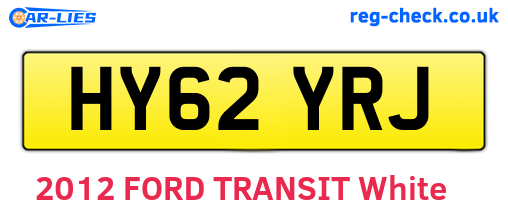 HY62YRJ are the vehicle registration plates.