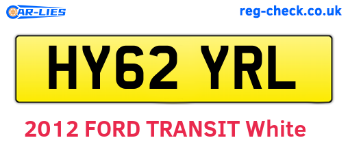 HY62YRL are the vehicle registration plates.