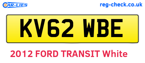 KV62WBE are the vehicle registration plates.