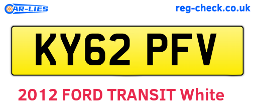 KY62PFV are the vehicle registration plates.