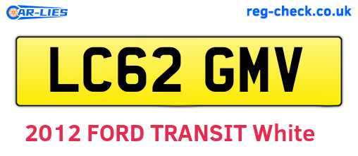 LC62GMV are the vehicle registration plates.