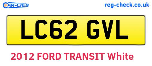 LC62GVL are the vehicle registration plates.