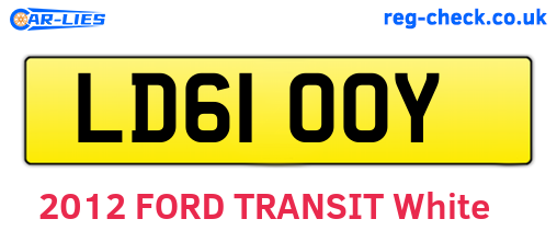 LD61OOY are the vehicle registration plates.