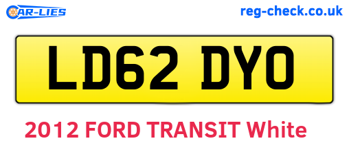 LD62DYO are the vehicle registration plates.