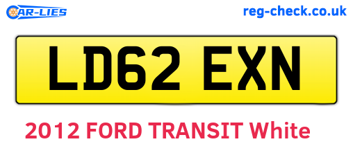 LD62EXN are the vehicle registration plates.