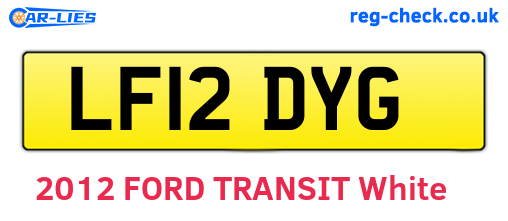 LF12DYG are the vehicle registration plates.
