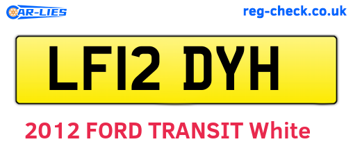LF12DYH are the vehicle registration plates.