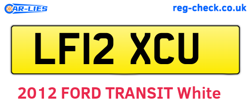 LF12XCU are the vehicle registration plates.