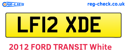 LF12XDE are the vehicle registration plates.