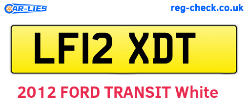 LF12XDT are the vehicle registration plates.
