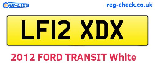 LF12XDX are the vehicle registration plates.