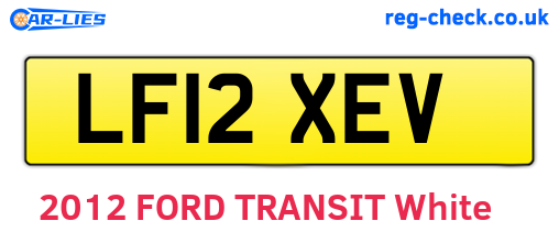 LF12XEV are the vehicle registration plates.