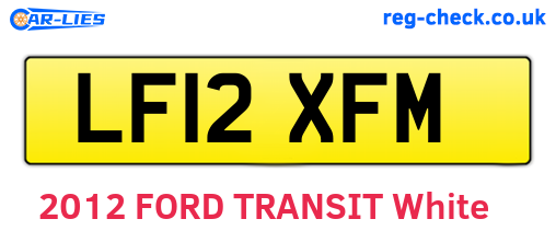 LF12XFM are the vehicle registration plates.