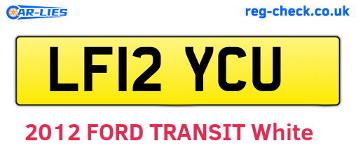 LF12YCU are the vehicle registration plates.