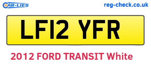 LF12YFR are the vehicle registration plates.