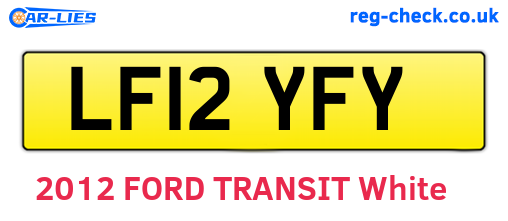 LF12YFY are the vehicle registration plates.