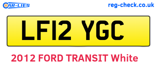 LF12YGC are the vehicle registration plates.