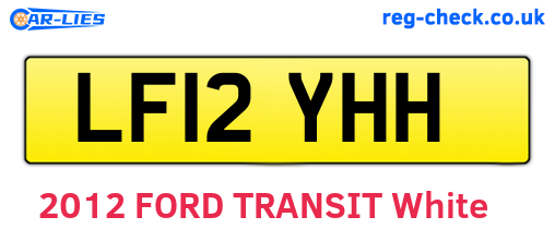 LF12YHH are the vehicle registration plates.