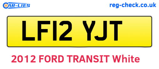 LF12YJT are the vehicle registration plates.