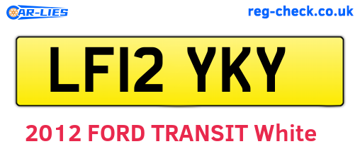 LF12YKY are the vehicle registration plates.