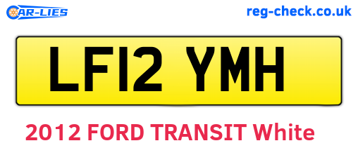 LF12YMH are the vehicle registration plates.