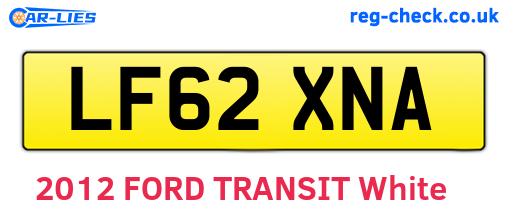 LF62XNA are the vehicle registration plates.