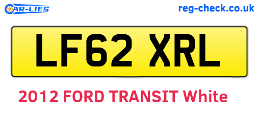 LF62XRL are the vehicle registration plates.