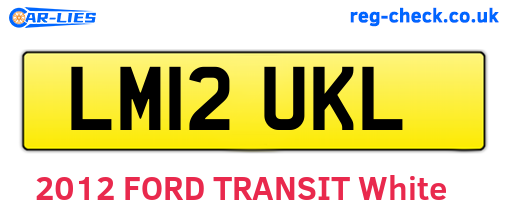 LM12UKL are the vehicle registration plates.