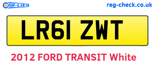 LR61ZWT are the vehicle registration plates.
