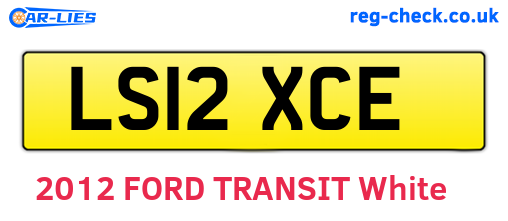 LS12XCE are the vehicle registration plates.