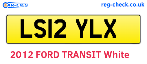 LS12YLX are the vehicle registration plates.
