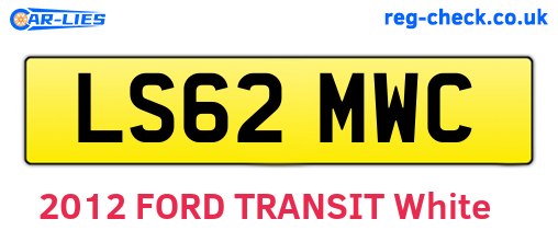LS62MWC are the vehicle registration plates.