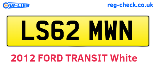 LS62MWN are the vehicle registration plates.