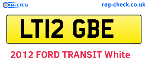 LT12GBE are the vehicle registration plates.