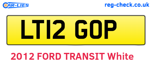 LT12GOP are the vehicle registration plates.