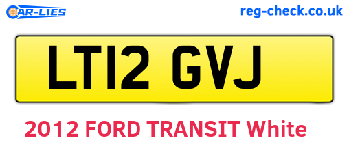 LT12GVJ are the vehicle registration plates.