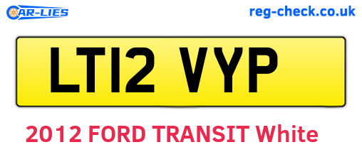 LT12VYP are the vehicle registration plates.