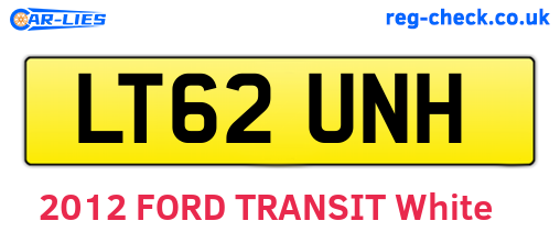 LT62UNH are the vehicle registration plates.
