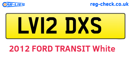 LV12DXS are the vehicle registration plates.