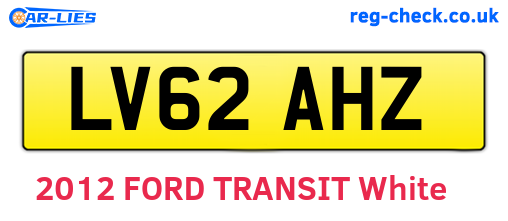 LV62AHZ are the vehicle registration plates.