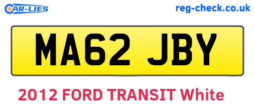 MA62JBY are the vehicle registration plates.
