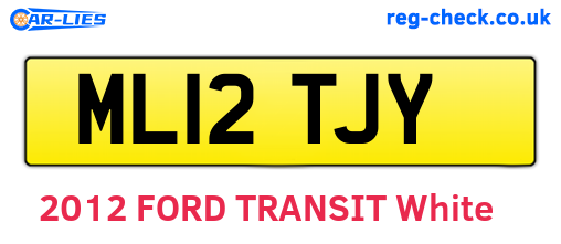 ML12TJY are the vehicle registration plates.